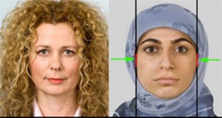 Hoe maken ze van vrouwen met een hoofddoek/boerka een goede pasfoto